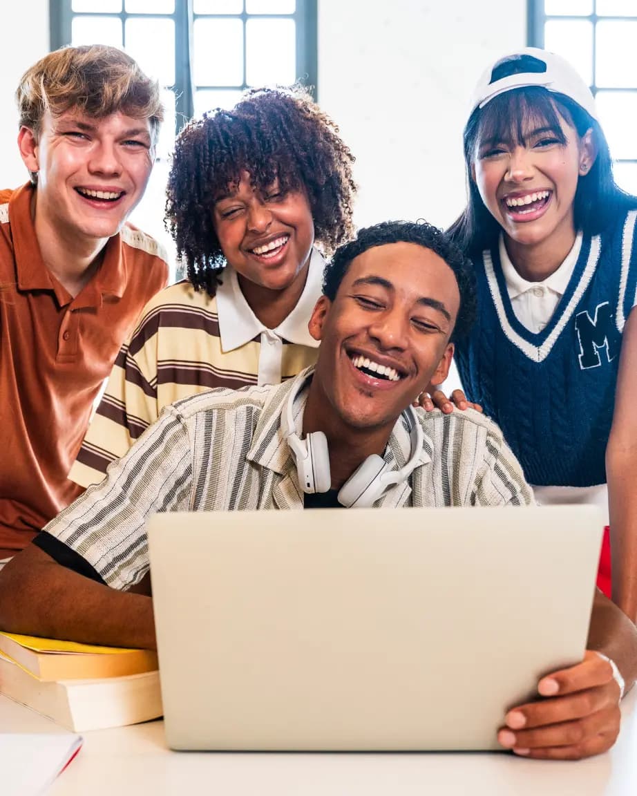 Learners studying together